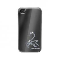Купить Чехол Кейс Mfit iPhone 4 Swarowski черный металлик