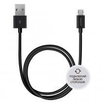 Купить Кабель Deppa USB - micro USB 2 - х сторонние коннекторы 2м черный 72213