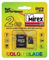 Купить Карта памяти Mirex microSD 2GB + SD adapter