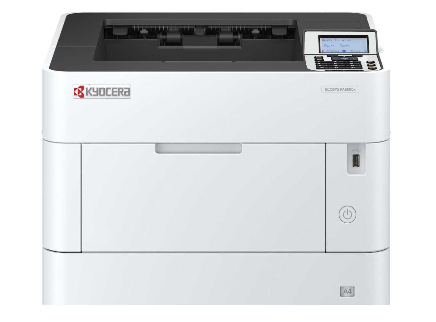 Купить Лазерный принтер Kyocera PA5500x (А4, 1200dpi, 512Mb, 55 ppm, 500 + 100 л., дуплекс, USB 2.0, Gigabit Ethernet, тонер на 10K)