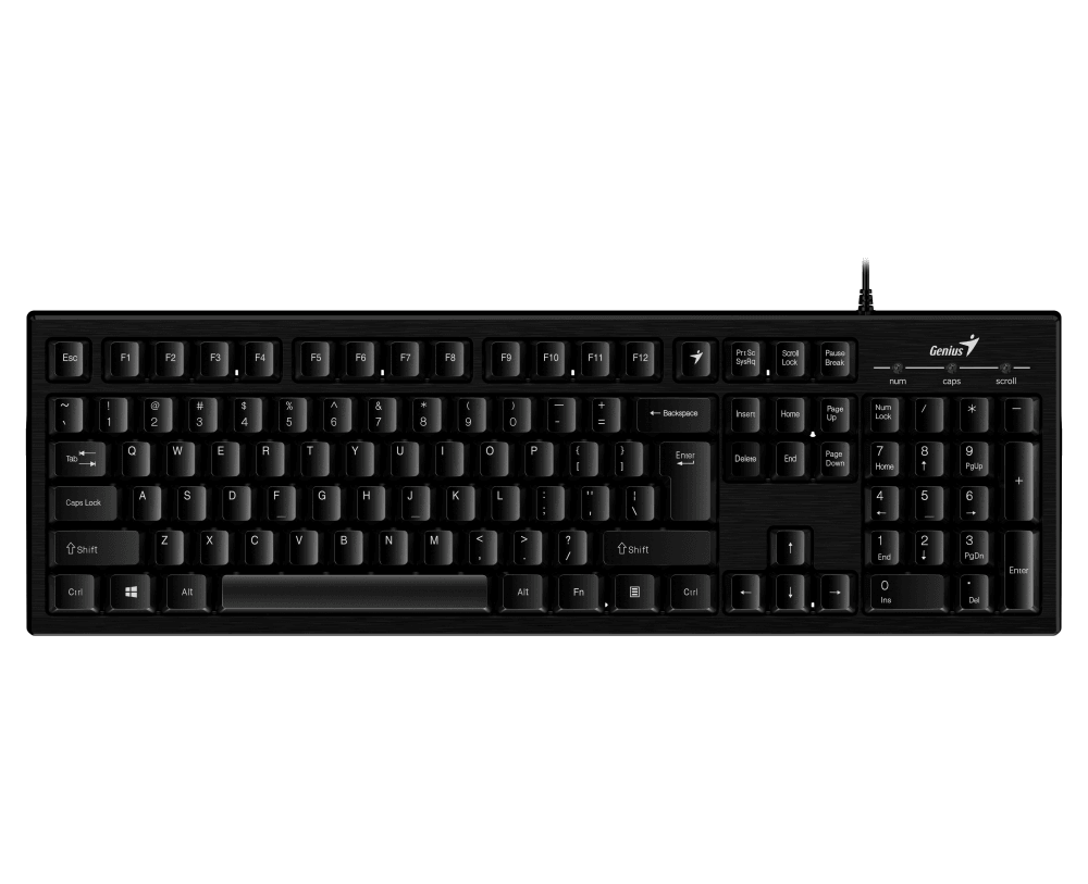 Купить Клавиатура Genius Smart KB-101 Black USB, Only Laser (Hairline design), программируемая мультимедийная с технологией SmartGenius, классическая раскладка, клавиш 105, провод 1.5 м